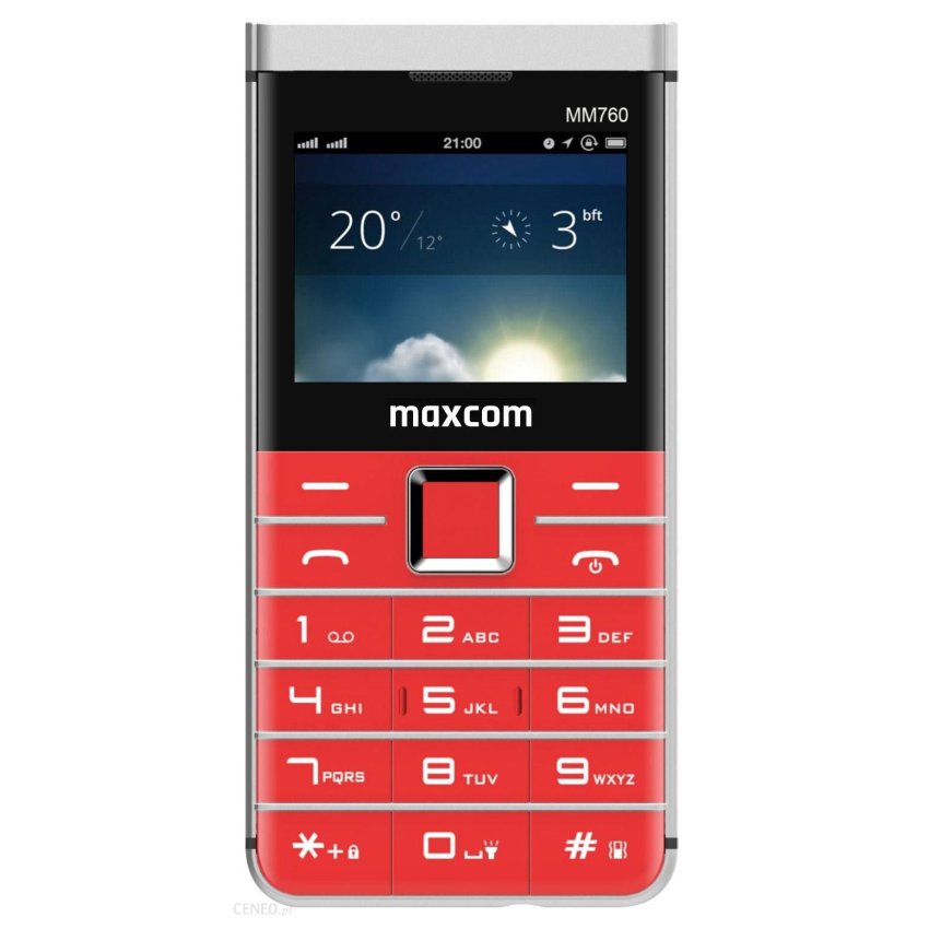 COMFORT MM760 czerwony telefon dla seniora