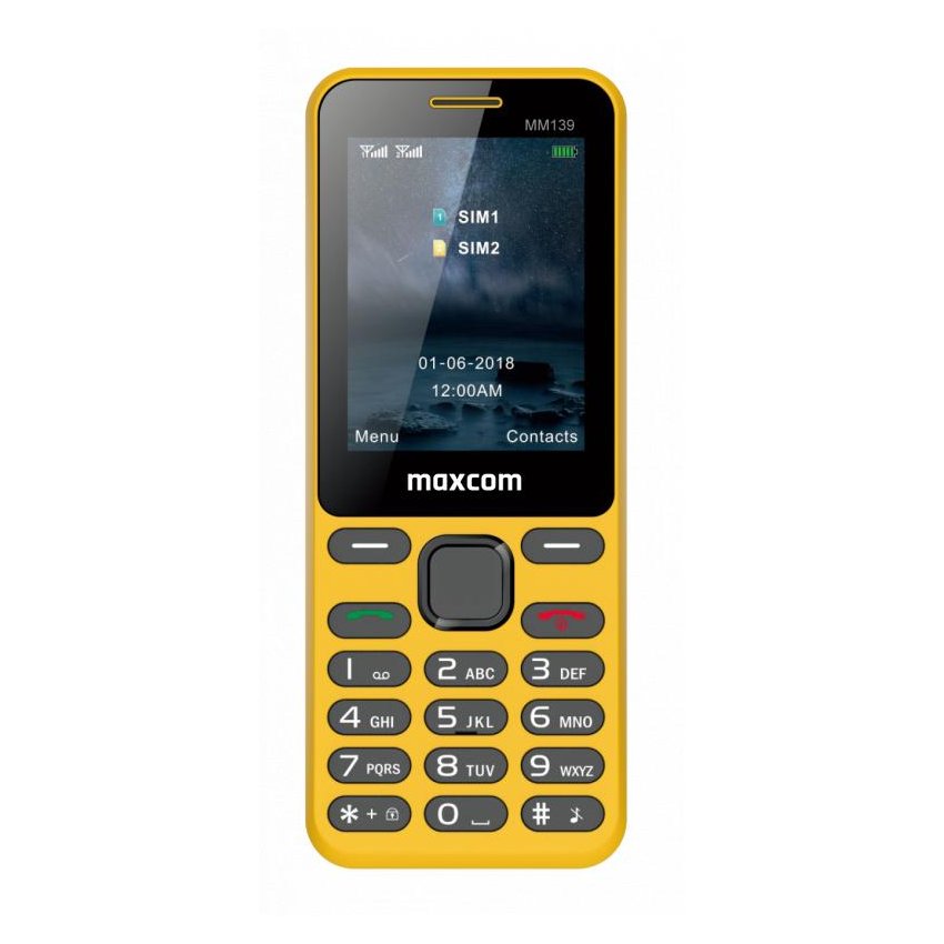 CLASSIC MM139 żółty telefon komórkowy