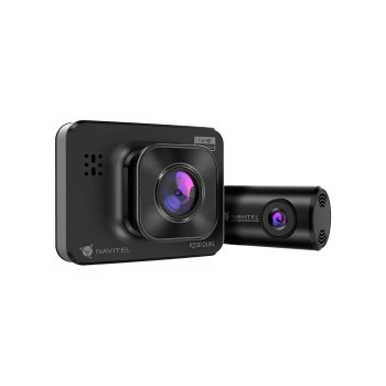 Kompaktowy wideorejestrator R250 DUAL wyposażony w dodatkową kamerę tylną
