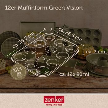 Forma na 12 muffinek Green Vision 38x26 cm