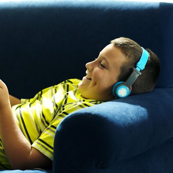 Składane słuchawki dziecięce JBuddies Folding niebieskie