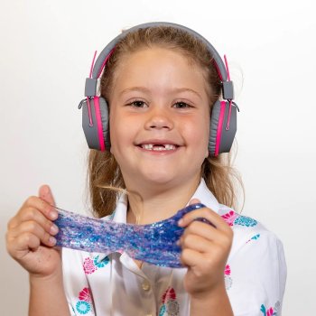 Słuchawki dziecięce Bluetooth JBuddies Studio niebiesko-szare