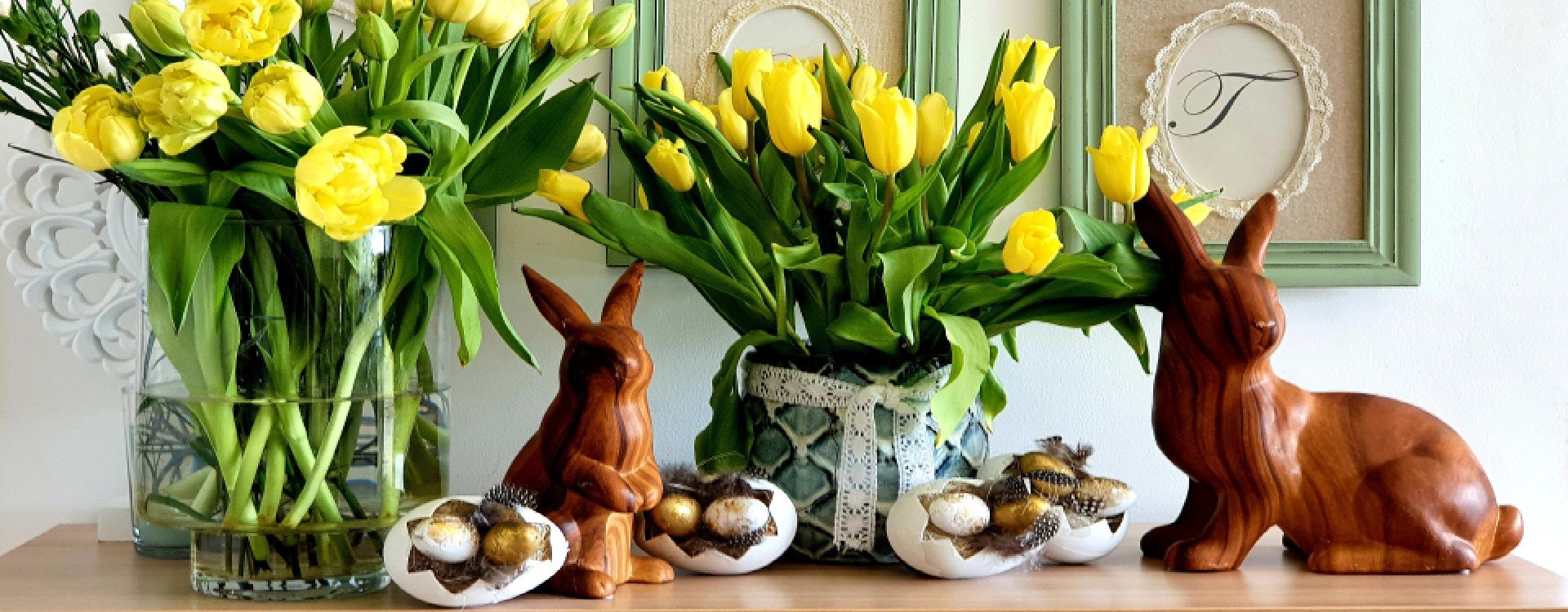 Wazon Wielkanocny z królikami
